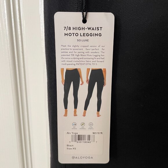 NWT ALO 7/8 HIGH-WAIST MOTO LEGGING - Picture 5 of 6
